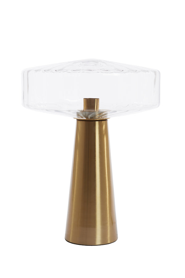 Lampe de table Pleat - Verre/Or - Ø40cm
