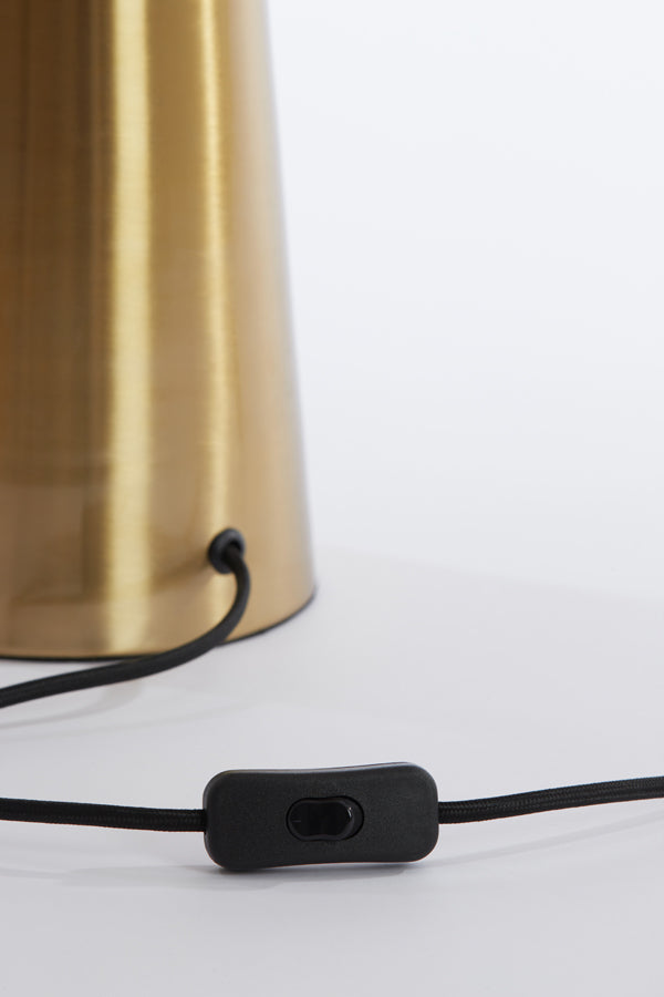 Tafellamp Pleat - Glas/Goud - Ø40cm - Majorr