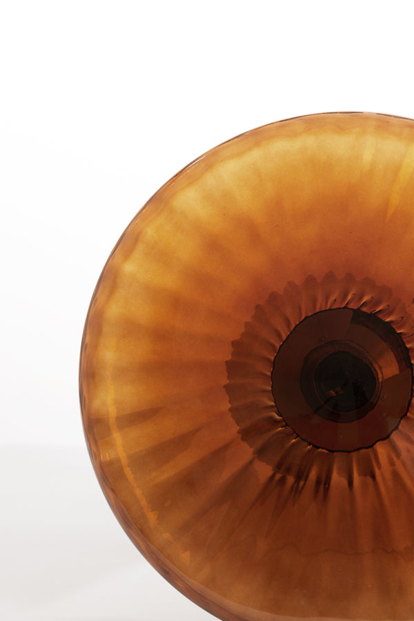 Table lamp 40x53 cm PLEAT glass brown+gold - Majorr