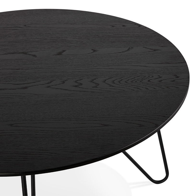 Zwarte design tafel 'PLUTO' in industriële stijl - Majorr