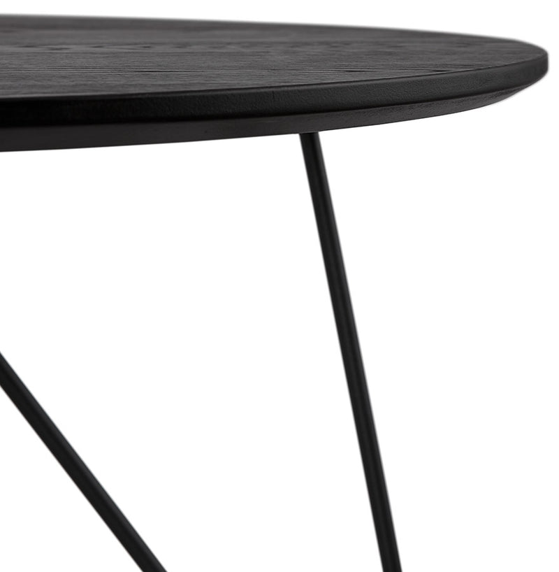 Zwarte design tafel 'PLUTO' in industriële stijl - Majorr