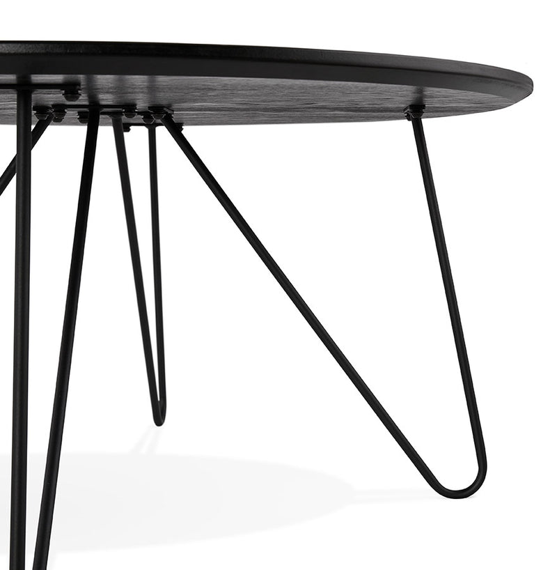 Zwarte design tafel 'PLUTO' in industriële stijl - Majorr