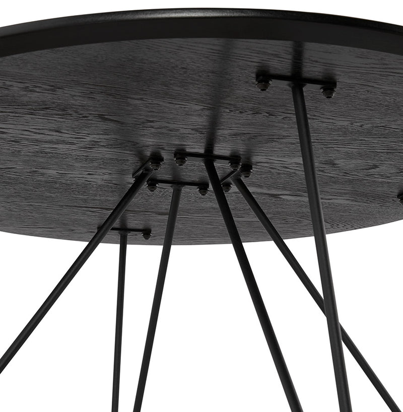 Zwarte design tafel 'PLUTO' in industriële stijl - Majorr