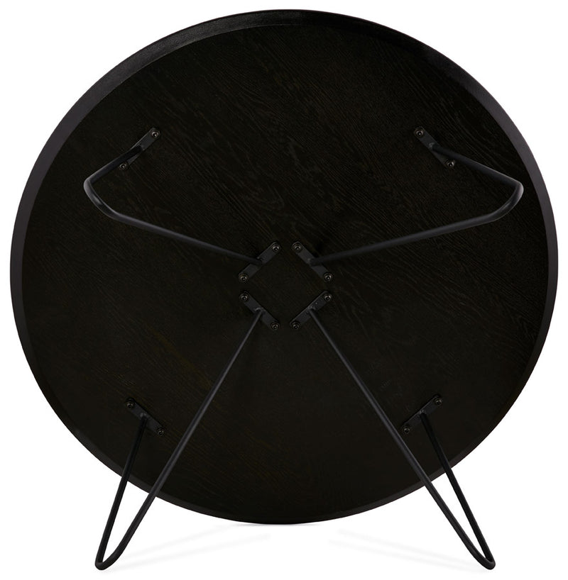 Zwarte design tafel 'PLUTO' in industriële stijl - Majorr