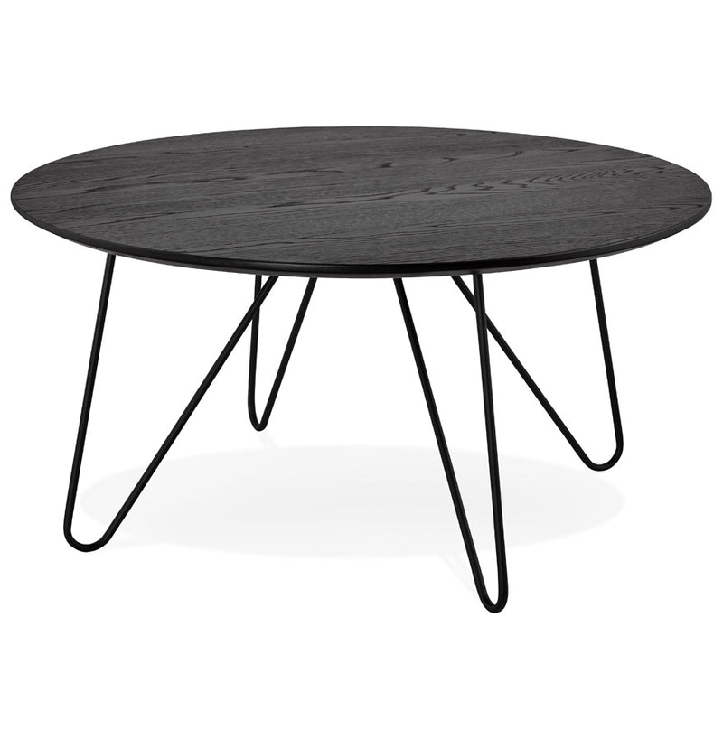 Zwarte design tafel 'PLUTO' in industriële stijl - Majorr