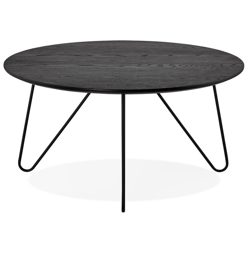 Zwarte design tafel 'PLUTO' in industriële stijl - Majorr