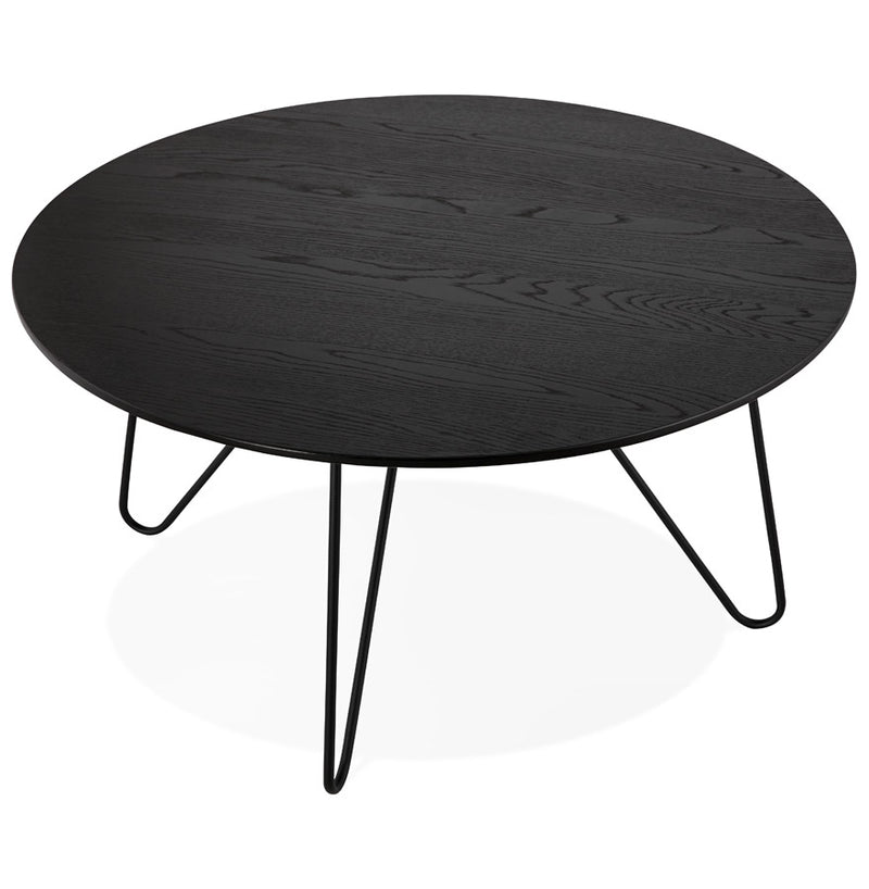 Zwarte design tafel 'PLUTO' in industriële stijl - Majorr