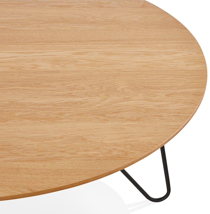 Houten salontafel 'PLUTO' met natuurkleurige hout fineer - Majorr