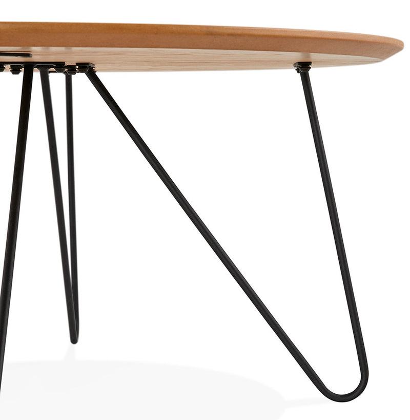 Houten salontafel 'PLUTO' met natuurkleurige hout fineer - Majorr