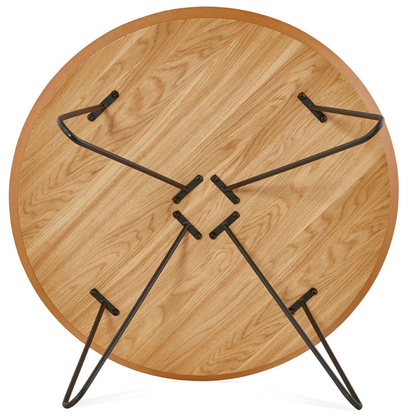 Houten salontafel 'PLUTO' met natuurkleurige hout fineer - Majorr