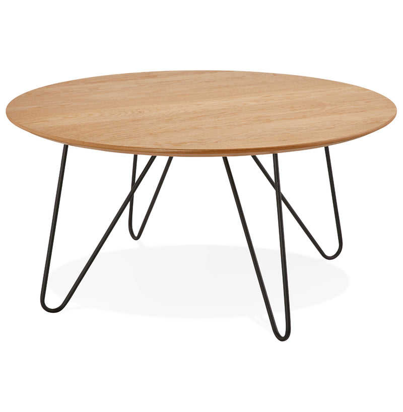 Houten salontafel 'PLUTO' met natuurkleurige hout fineer - Majorr