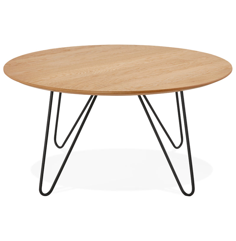 Houten salontafel 'PLUTO' met natuurkleurige hout fineer - Majorr