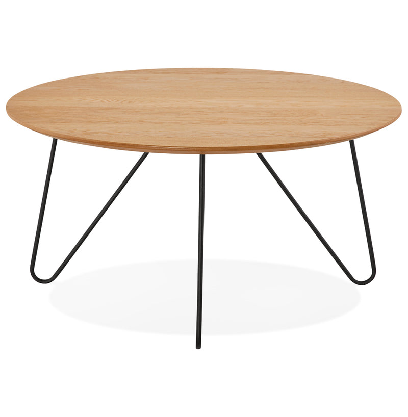 Houten salontafel 'PLUTO' met natuurkleurige hout fineer - Majorr
