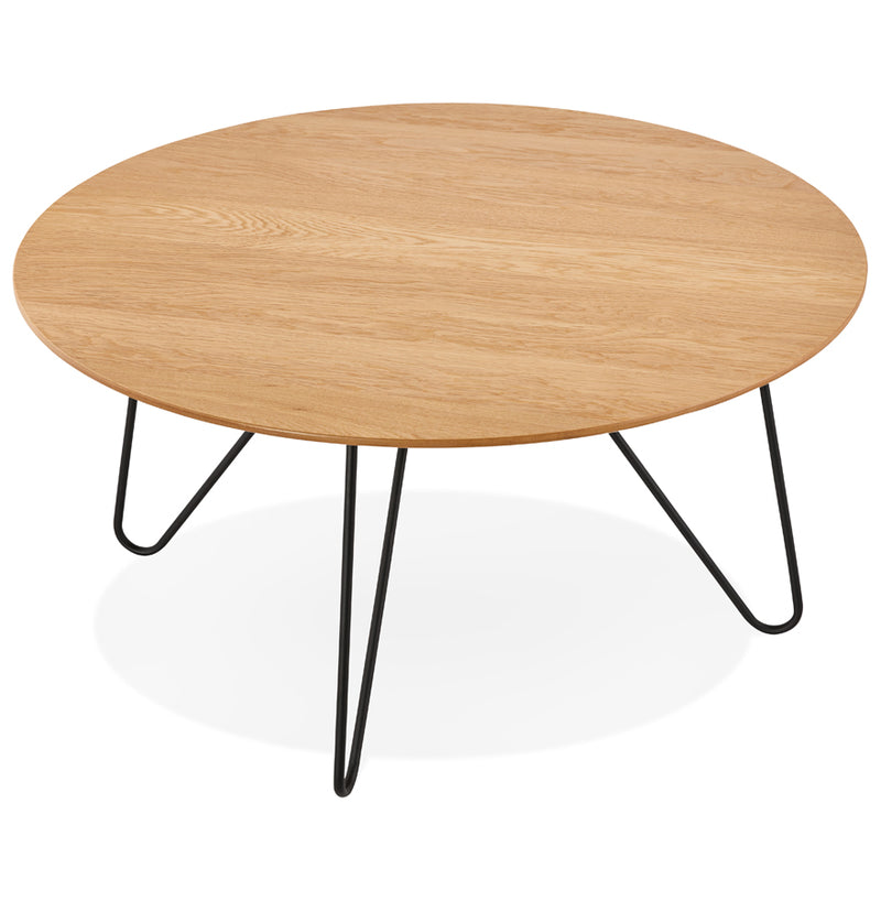 Houten salontafel 'PLUTO' met natuurkleurige hout fineer - Majorr