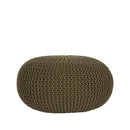 LABEL51 Poef Knitted - Army green - Katoen - L - Majorr