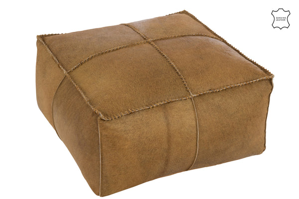 Poof Cowhair Leather Dark/Camel - Majorr