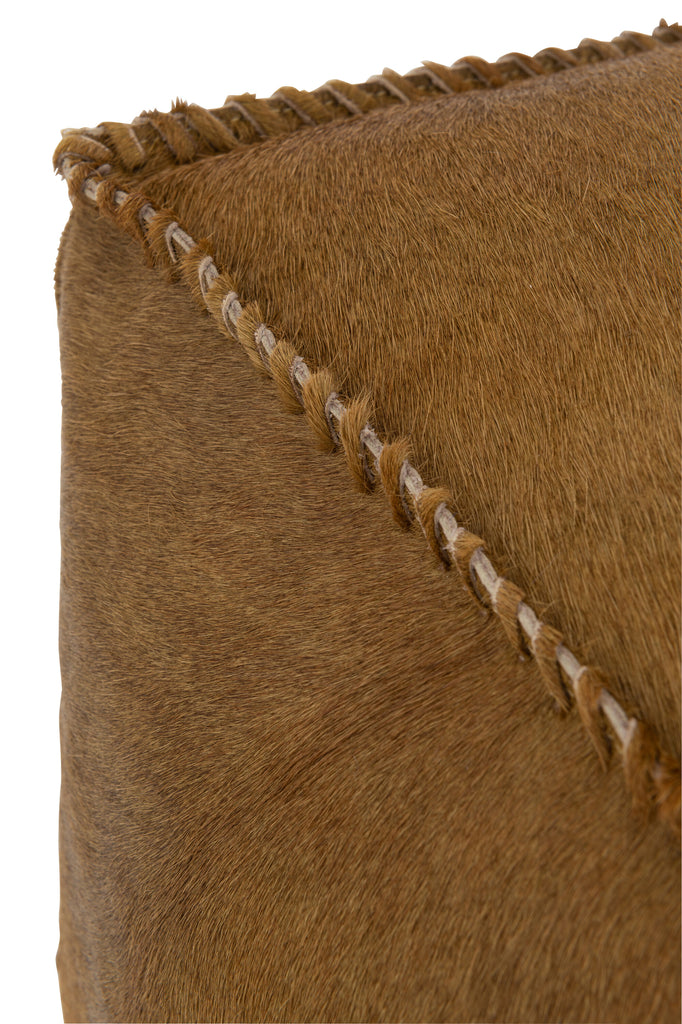 Poof Cowhair Leather Dark/Camel - Majorr