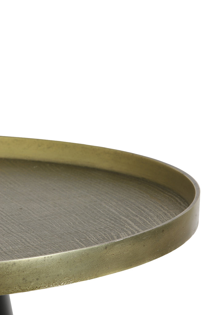 Salontafel Popeta - Antiek Brons/Zwart - Ø60cm - Majorr