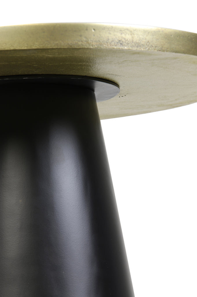 Salontafel Popeta - Antiek Brons/Zwart - Ø60cm - Majorr