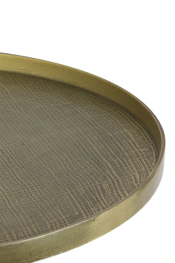 Salontafel Popeta - Antiek Brons/Zwart - Ø60cm - Majorr