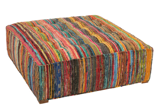 Pouf/Mattress Chindi Cotton/Polyester Mix - Majorr