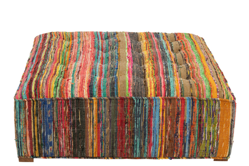 Pouf/Mattress Chindi Cotton/Polyester Mix - Majorr