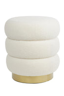 Pouf 40x45 cm KIMI teddy white+gold - Majorr
