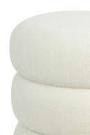 Pouf 40x45 cm KIMI teddy white+gold - Majorr