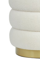 Pouf 40x45 cm KIMI teddy white+gold - Majorr