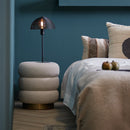 Pouf 40x45 cm KIMI teddy white+gold - Majorr