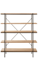 Rack 5 Shelves Wood/Metal Natural - Majorr