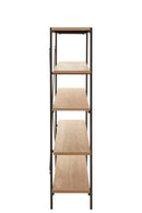 Rack 5 Shelves Wood/Metal Natural - Majorr