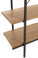 Rack 5 Shelves Wood/Metal Natural - Majorr