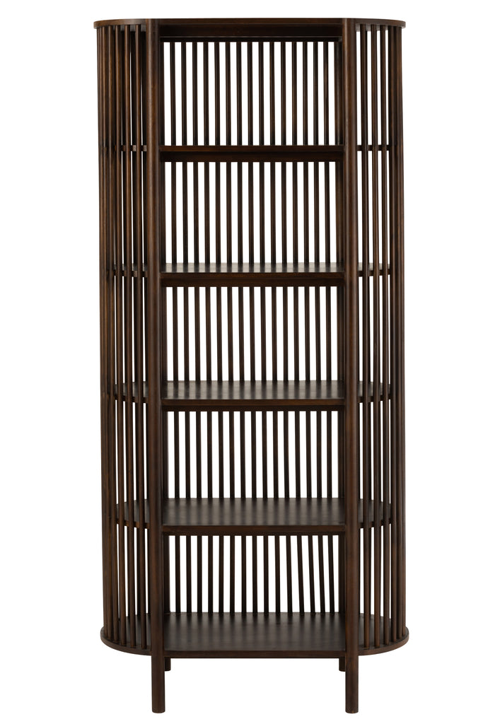 Rack Conie 5 Shelves Mango Wood Dark Brown - Majorr