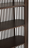 Rack Conie 5 Shelves Mango Wood Dark Brown - Majorr