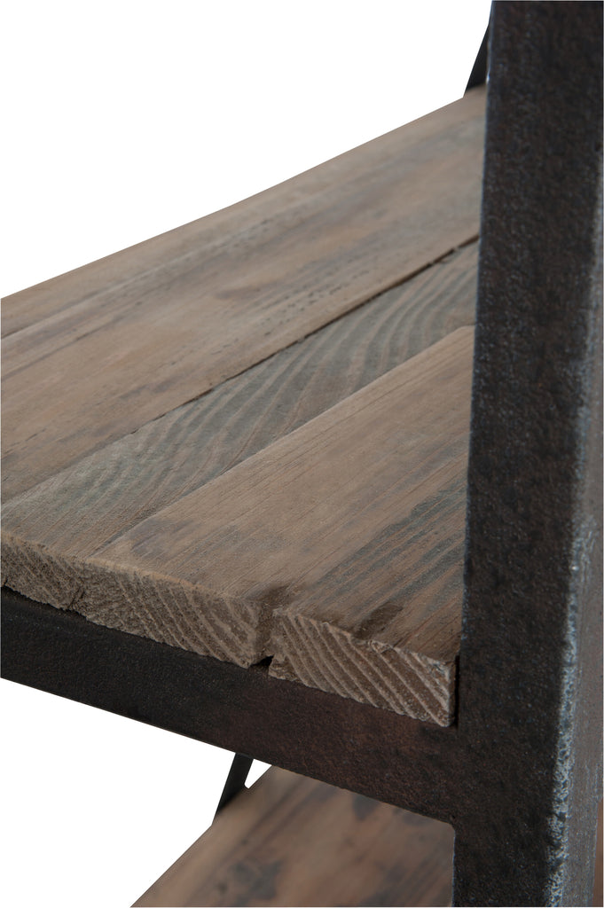 Rack+Ladder 4Shelves Wood/Metal Natural/Brown 160X45x243cm