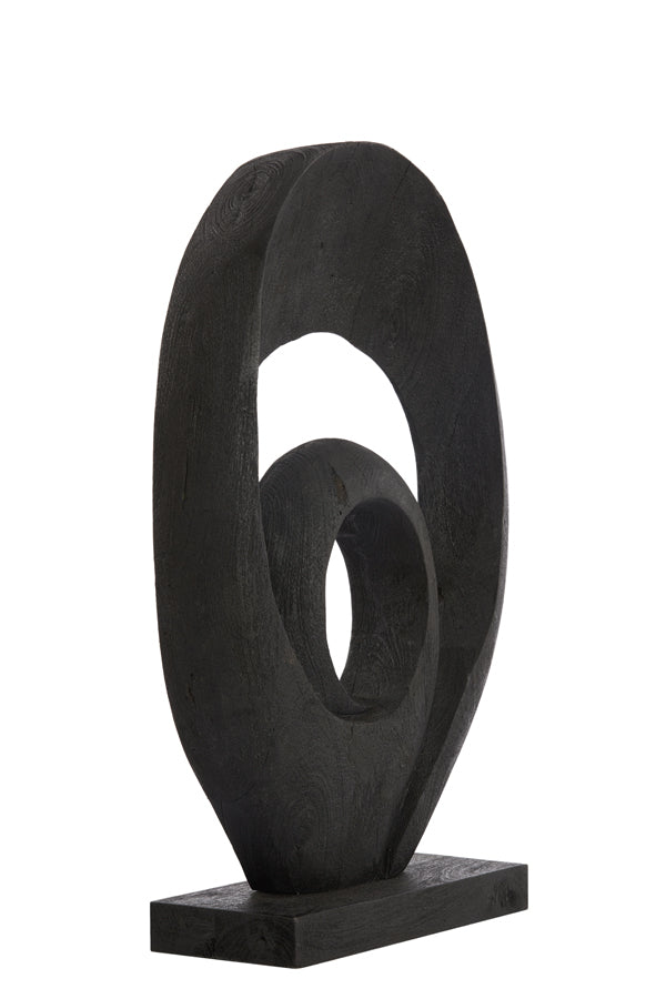 Ornament 40x14x60 cm RANDA wood matt black - Majorr