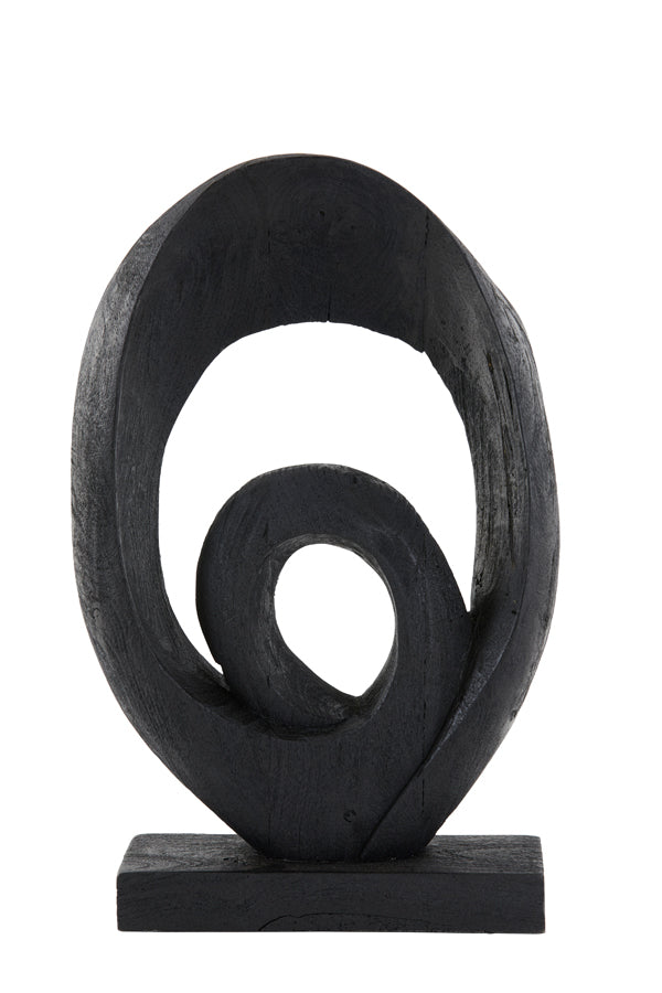 Ornament 30x9x46 cm RANDA hout mat zwart - Majorr