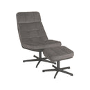 Relaxfauteuil Alvar + Ottomane 53x57x83 cm - Majorr