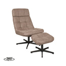 Relaxfauteuil Alvar + Ottomane 53x57x83 cm - Majorr
