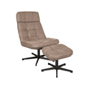 Relaxfauteuil Alvar + Ottomane 53x57x83 cm - Majorr