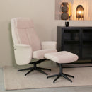 Relaxfauteuil Bergen + Ottomane 77x76x105 cm - Majorr