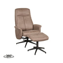 Relaxfauteuil Bergen + Ottomane 77x76x105 cm - Majorr