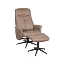 Relaxfauteuil Bergen + Ottomane 77x76x105 cm - Majorr