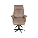 Relaxfauteuil Bergen + Ottomane 77x76x105 cm - Majorr