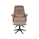 Relaxfauteuil Bergen + Ottomane 77x76x105 cm - Majorr