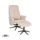 Relaxfauteuil Bergen + Ottomane 77x76x105 cm - Majorr