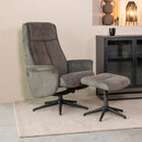 Relaxfauteuil Bergen + Ottomane 77x76x105 cm - Majorr