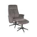 Relaxfauteuil Bergen + Ottomane 77x76x105 cm - Majorr