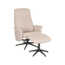 Relaxfauteuil Bergen + Ottomane 77x76x105 cm - Majorr